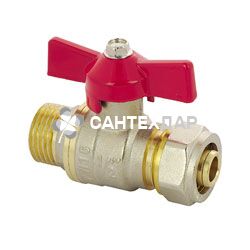 Кран шаровый для металлопластиковой трубы АБ 16х1/2" НР