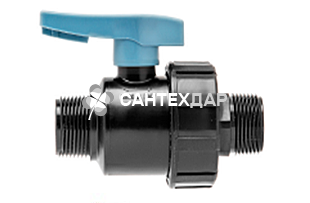Кран шаровый для труб ПНД Unidelta 1 1/4" НН