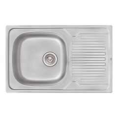 Мийка кухонна з нержавіючої сталі Qtap 7850 Satin 0,8 мм