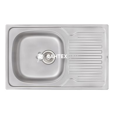 Мийка кухонна з нержавіючої сталі Qtap 7850 Satin 0,8 мм