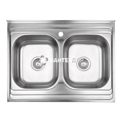 Кухонная мойка Lidz 6080 Decor 0,8 мм