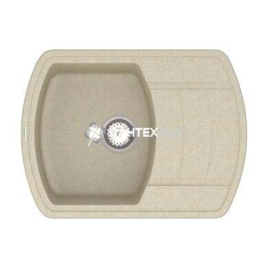 Мойка кварцевая Vankor Norton NMP 02.67 Beige + сифон