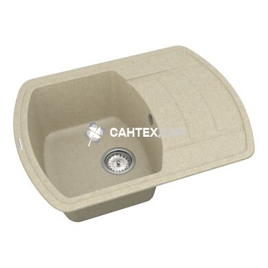 Мойка кварцевая Vankor Norton NMP 02.67 Beige + сифон