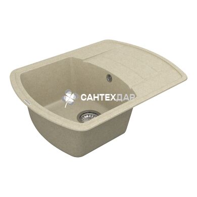 Мойка кварцевая Vankor Norton NMP 02.67 Beige + сифон