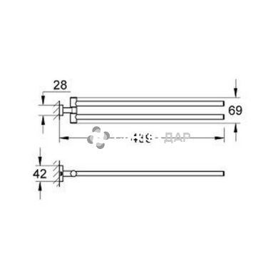 Рушникотримач Grohe Essentials Cube 40624001