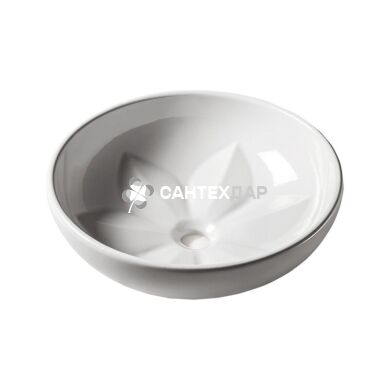 Раковина Fleur FLE200B1 чаша на стільницю без донного клапану white см ø45xh16 Azzurra