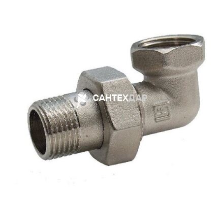 Сгон с американкой латунный FADO 1/2 НВ угловой никель