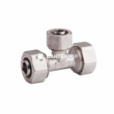 Тройник металлопластиковый обжимной SD Forte 20*16*20 мм