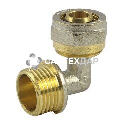 Угол металлопластиковый обжимной АБ 20х1/2" НР