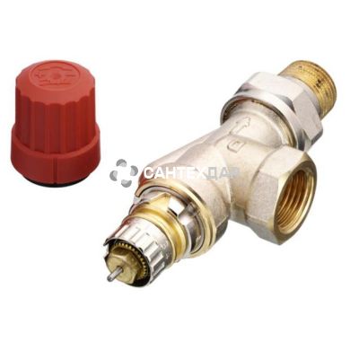 Кран радиаторный Danfoss RA-N для термоголовки 1/2" осевой с преднастройкой 013G0153