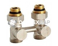 Кран радиаторный Gross для нижнего подключения бинокль 3/4"х1/2" прямой