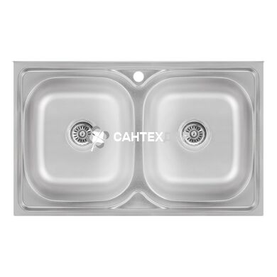 Кухонна мийка нержавіюча Lidz 5080 Satin 0,8 мм