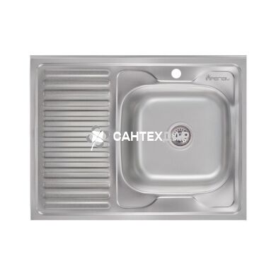 Мийка кухонна Imperial нержавійка 6080 Decor 0,6 мм права