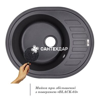 Мийка кухонна Lidz 620x500/200 BLA-03