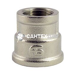 Муфта латунная редукционная АБ 1/2х1 ВВ никель