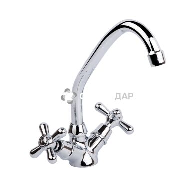 Смеситель кухонный буксовый Q-Tap Dominox CRM 271 керамика