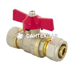Кран шаровый для металлопластиковой трубы АБ 20х20 мм