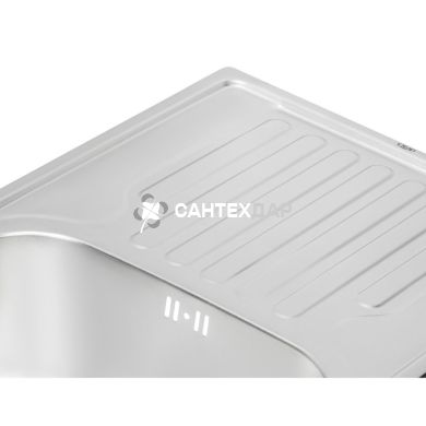 Мийка кухонна з нержавіючої сталі Qtap 7843 Satin 0,8 мм