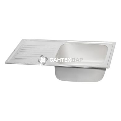 Мийка кухонна з нержавіючої сталі Qtap 7843 Satin 0,8 мм