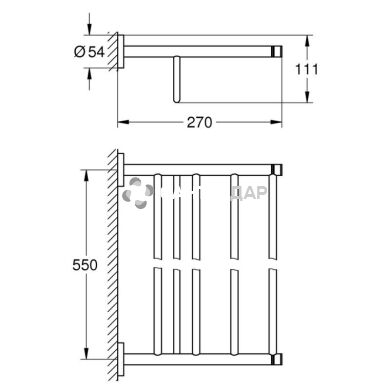 Полка для полотенец Grohe Essentials 40800001 55 см