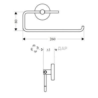 Тримач туалетного паперу Potato P2903-3 довгий хром