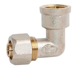 Колено металлопластиковое обжимное Gross 16х1/2" ВР