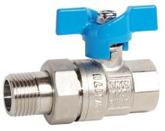 Кран шаровый с американкой Gross Optimal 3/4" прямой бабочка