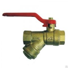 Кран шаровый с фильтром Valvo 3/4" ВВ ручка