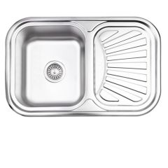 Кухонна мийка нержавіюча Lidz 7549 Satin 0,8 мм