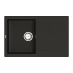 Мойка кварцевая Vankor Orman OMP 02.78 Black + сифон