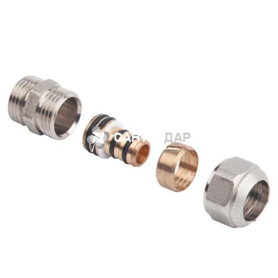 Муфта металлопластиковая обжимная Іcma 16х1/2 НР №531