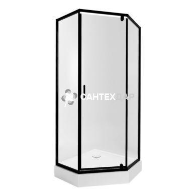Набор Qtap душевая кабина Scorpio BLA10995-AC6 Clear + поддон Leoscorp 309915