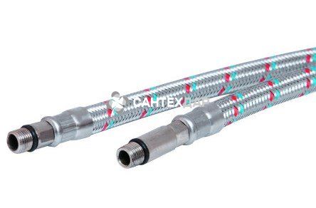 Подводка гибкая SD PLUS для смесителя в алюминиевой оплетке М10х1/2" пара 0,6 м