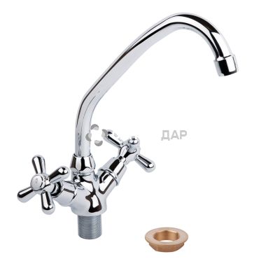 Смеситель кухонный буксовый Q-Tap Dominox CRM 271F резина