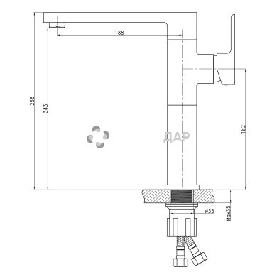 Смеситель кухонный Q-Tap Eco CRM 007