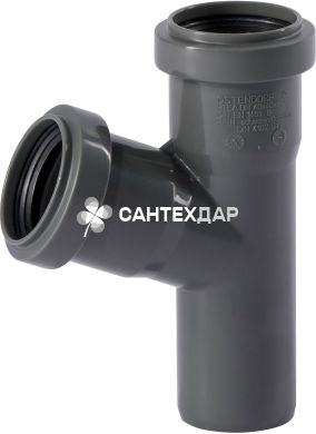 Трійник ПП внутрішньої каналізації Ostendorf Safe 32/32х67&deg;