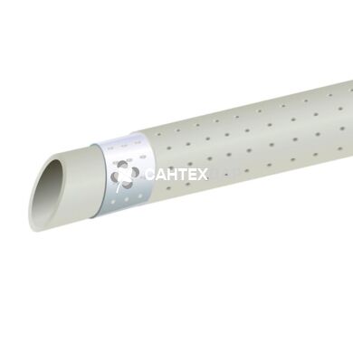 Труба армированная алюминиевой фольгой PPR Blue Ocean PN20 25х3,5 мм перфорированная