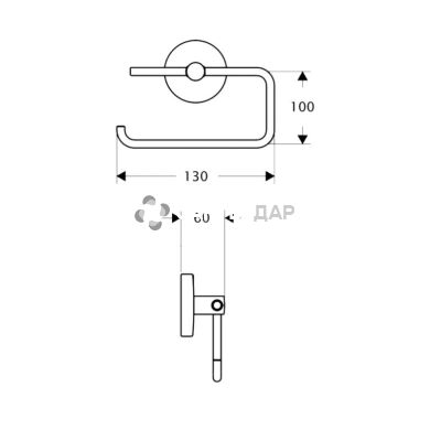Держатель туалетной бумаги Potato P2903-2 хром