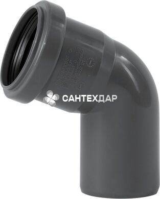 Колено ПП внутренней канализации Ostendorf Safe 50х67&deg;