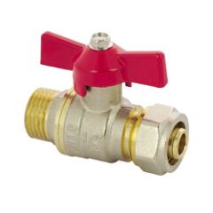 Кран шаровый для металлопластиковой трубы АБ 20х3/4" НР