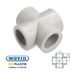 Крестовина ППР Wavin Ekoplastik 20 мм