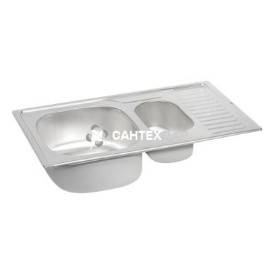 Мийка кухонна з нержавіючої сталі Qtap 7850-B Satin 0,8 мм