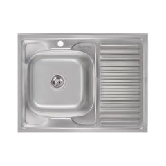 Мийка кухонна Imperial нержавійка 6080 Satin 0,6 мм ліва
