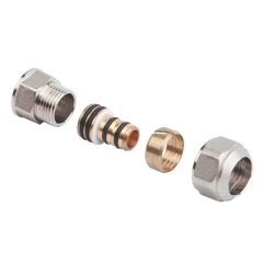 Муфта металлопластиковая обжимная Іcma 16х1/2 ВР №532