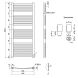 Полотенцесушитель водяной Q-tap Dias (WHI) P21 1200x500 HY