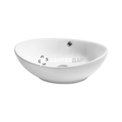 Раковина Lavabi arredo VUL55B1 чаша на стільницю без донного клапану whiteсм55x36xh17 Azzurra