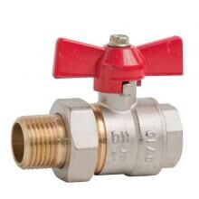 Кран шаровый с американкой Valvo 3/4" прямой бабочка