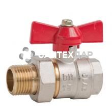 Кран шаровый с американкой Valvo 3/4" прямой бабочка