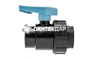 Кран шаровый для труб ПНД Unidelta 1 1/2" ВВ