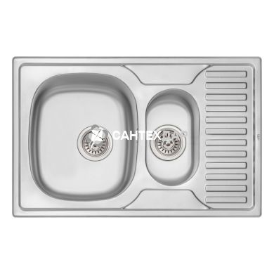 Кухонная мойка из нержавейки Qtap 7850-B Micro Decor 0,8 мм